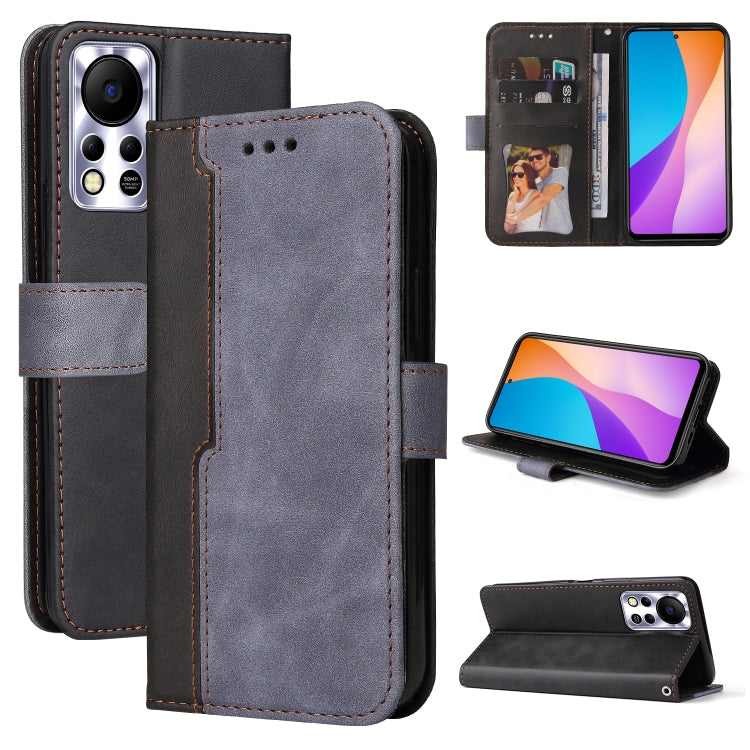 For Infinix Hot 11S NFC Stitching-Color Horizontal Flip Leather Case