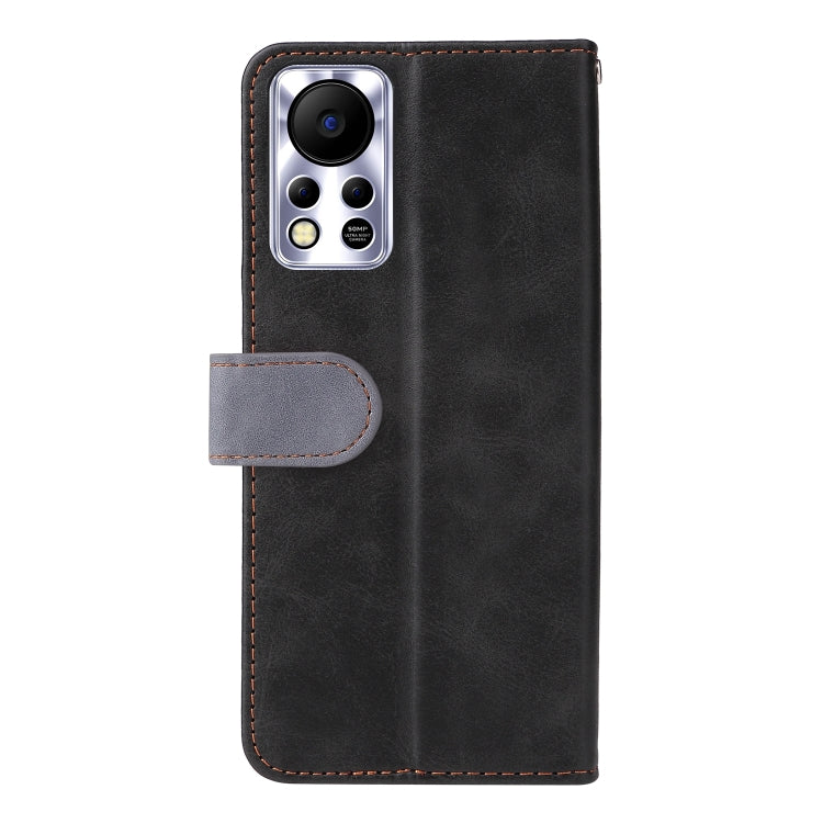 For Infinix Hot 11S NFC Stitching-Color Horizontal Flip Leather Case