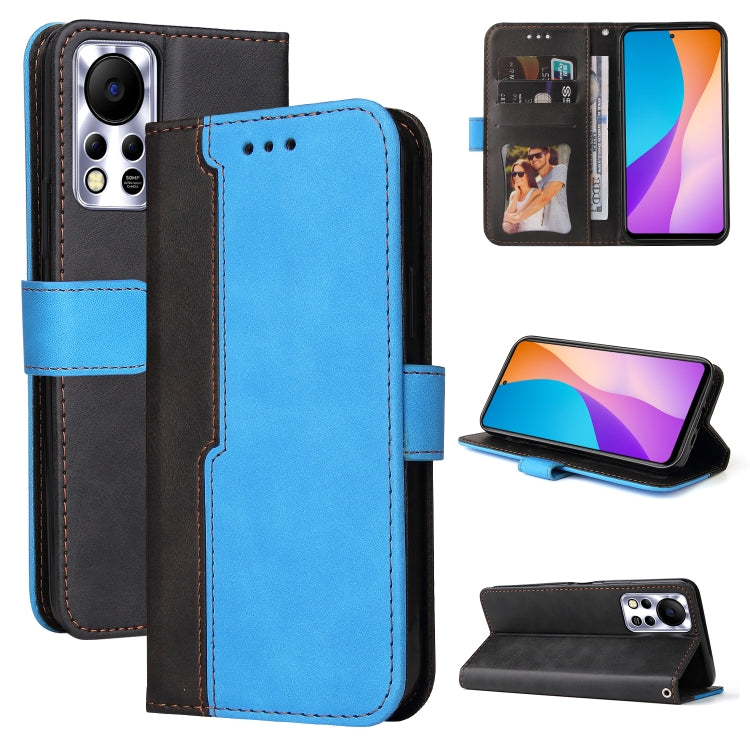 For Infinix Hot 11S NFC Stitching-Color Horizontal Flip Leather Case