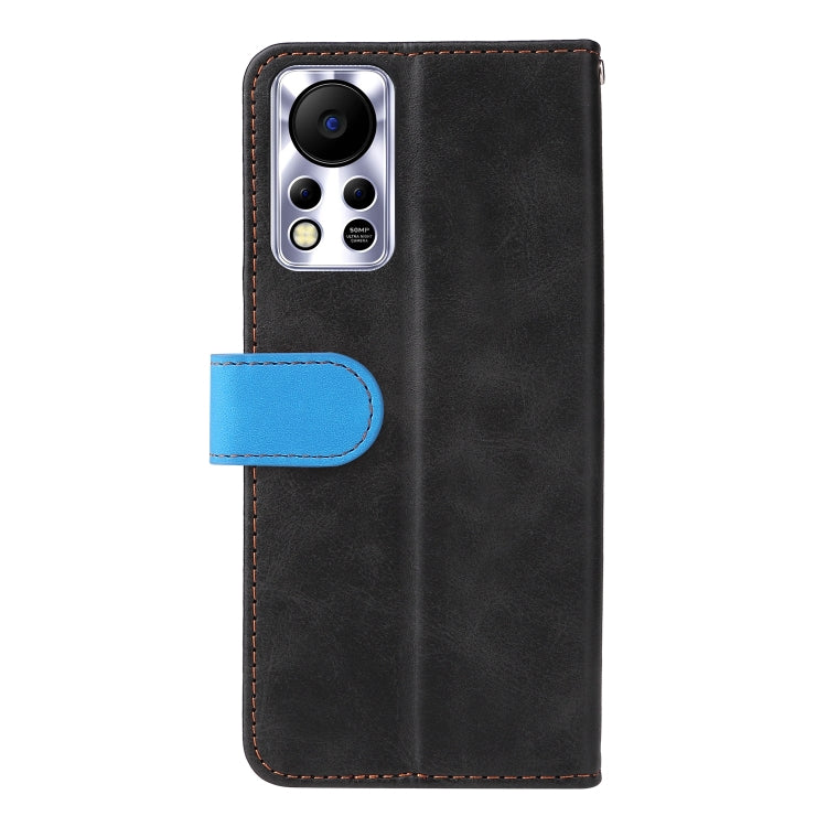 For Infinix Hot 11S NFC Stitching-Color Horizontal Flip Leather Case