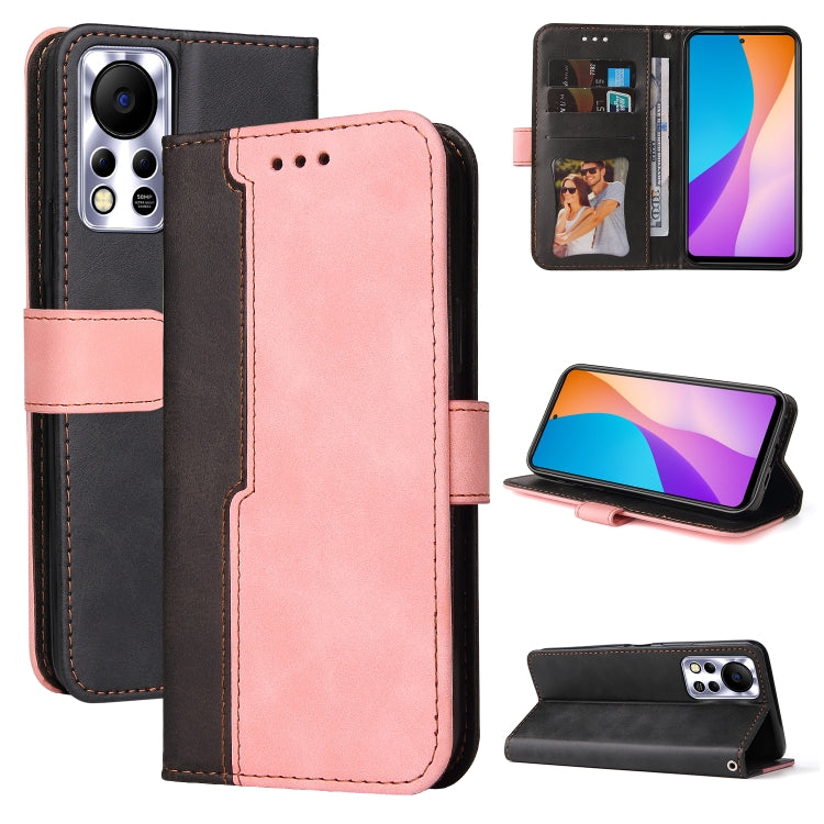 For Infinix Hot 11S NFC Stitching-Color Horizontal Flip Leather Case