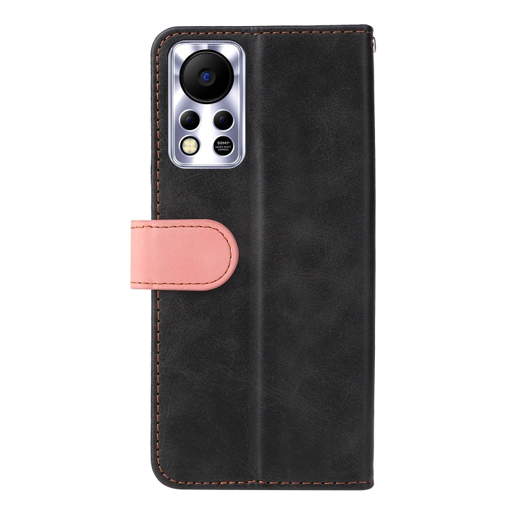 For Infinix Hot 11S NFC Stitching-Color Horizontal Flip Leather Case