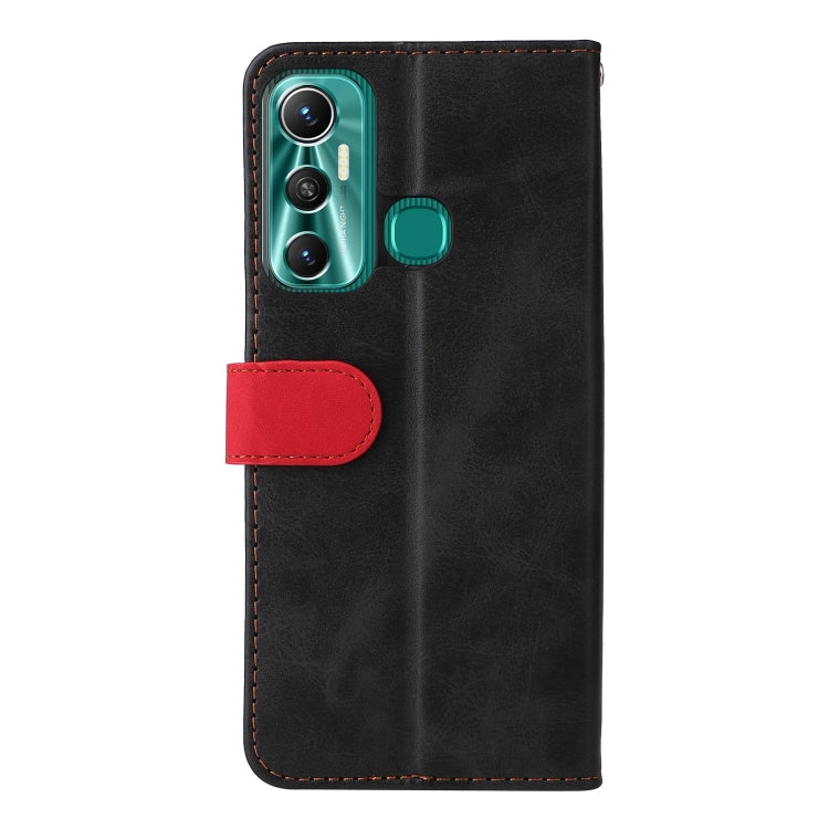 For Infinix Hot 11 Stitching-Color Horizontal Flip Leather Case