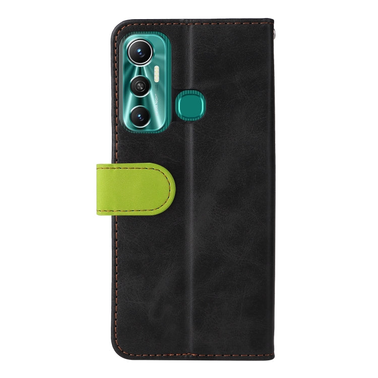 For Infinix Hot 11 Stitching-Color Horizontal Flip Leather Case