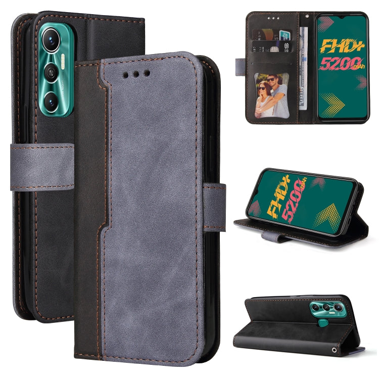 For Infinix Hot 11 Stitching-Color Horizontal Flip Leather Case