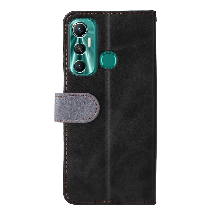 For Infinix Hot 11 Stitching-Color Horizontal Flip Leather Case