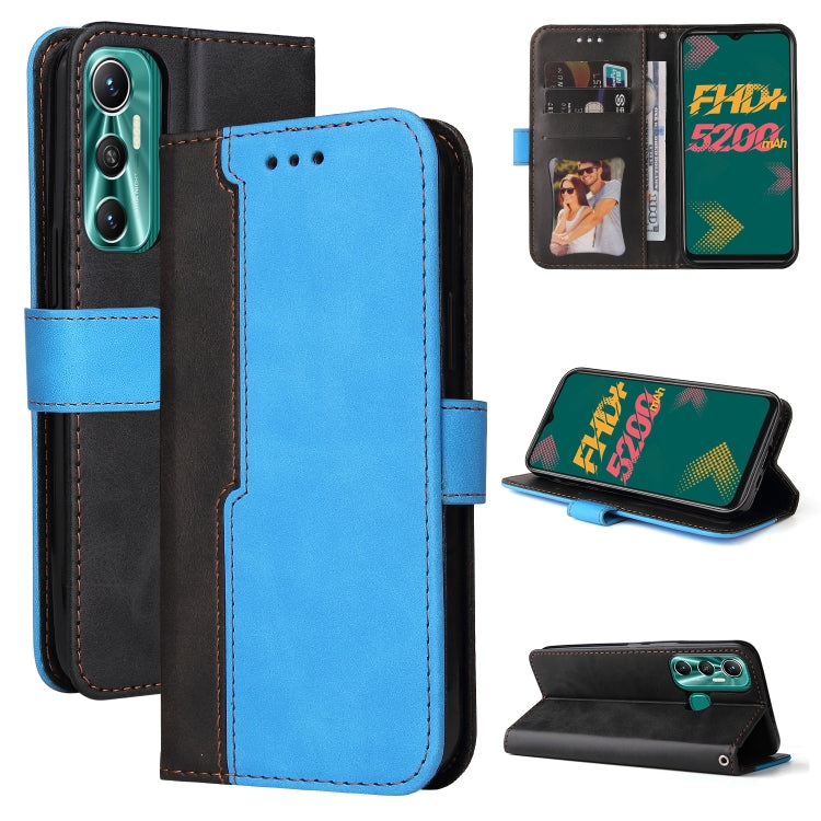 For Infinix Hot 11 Stitching-Color Horizontal Flip Leather Case