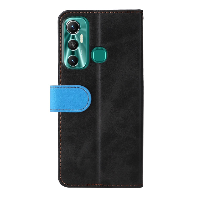 For Infinix Hot 11 Stitching-Color Horizontal Flip Leather Case
