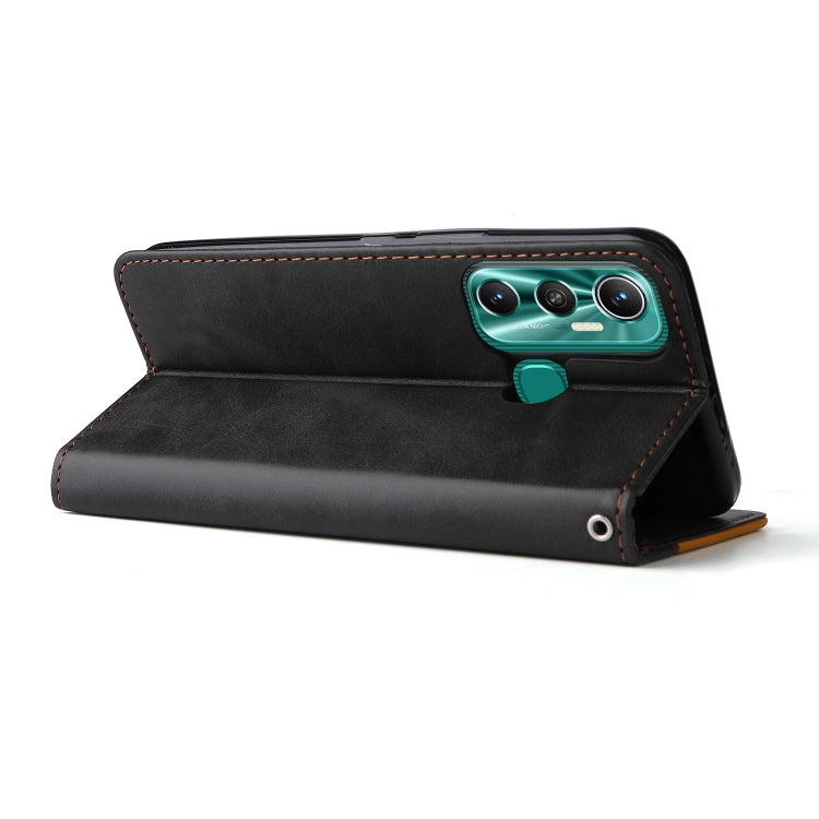 For Infinix Hot 11 Stitching-Color Horizontal Flip Leather Case