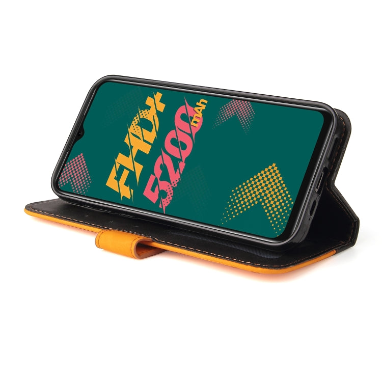 For Infinix Hot 11 Stitching-Color Horizontal Flip Leather Case