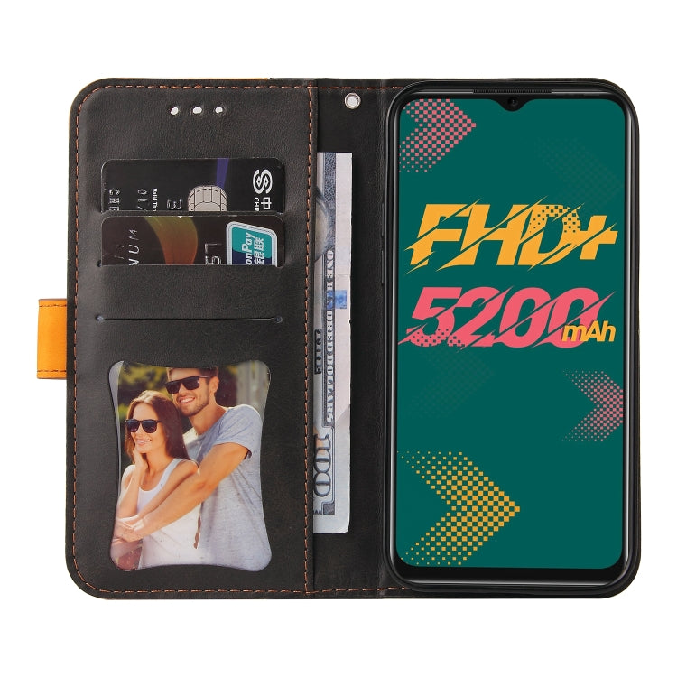 For Infinix Hot 11 Stitching-Color Horizontal Flip Leather Case