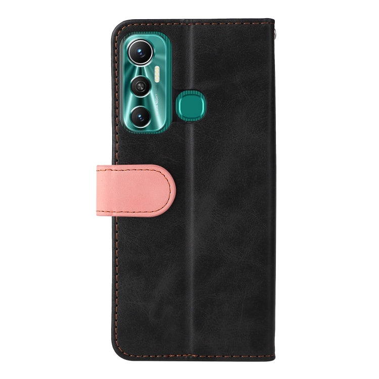 For Infinix Hot 11 Stitching-Color Horizontal Flip Leather Case