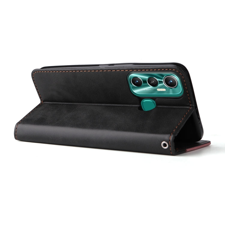 For Infinix Hot 11 Stitching-Color Horizontal Flip Leather Case