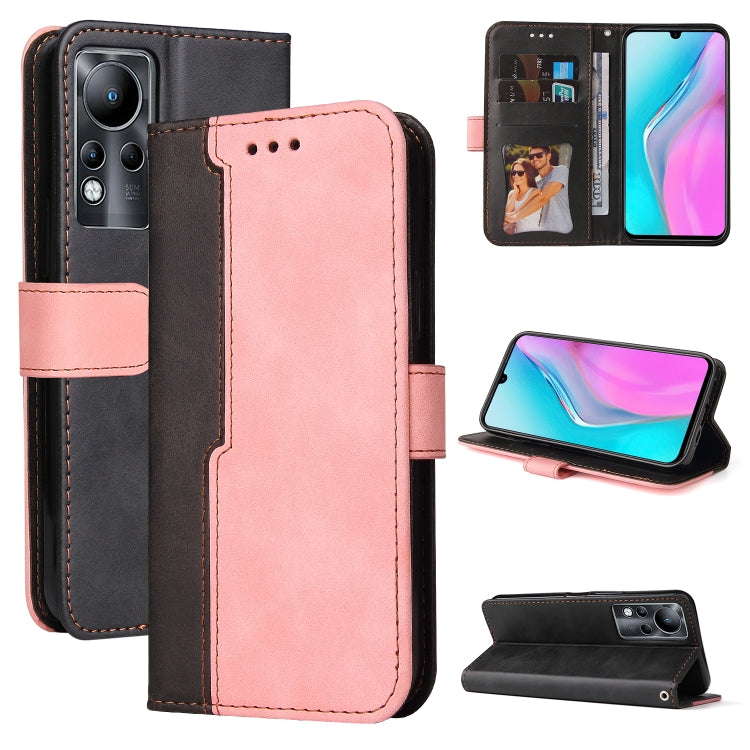 For Infinix Note 11 Stitching-Color Horizontal Flip Leather Case
