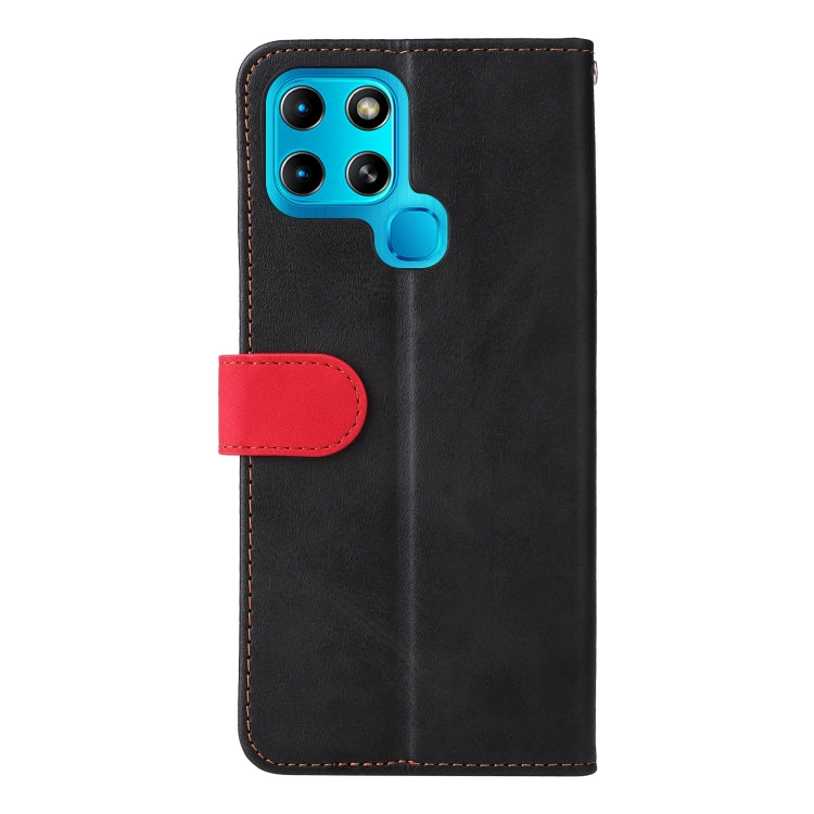 For Infinix Smart 6 Stitching-Color Horizontal Flip Leather Case