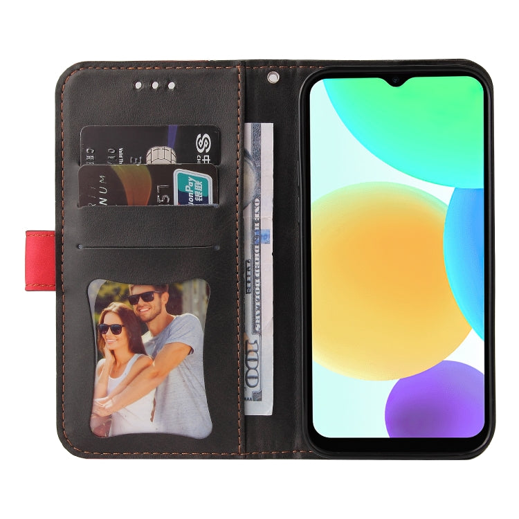 For Infinix Smart 6 Stitching-Color Horizontal Flip Leather Case