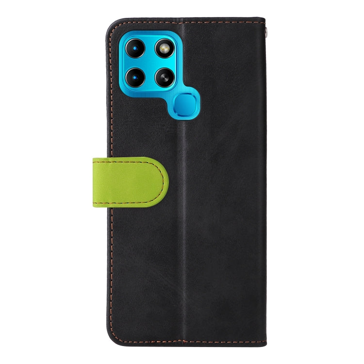 For Infinix Smart 6 Stitching-Color Horizontal Flip Leather Case