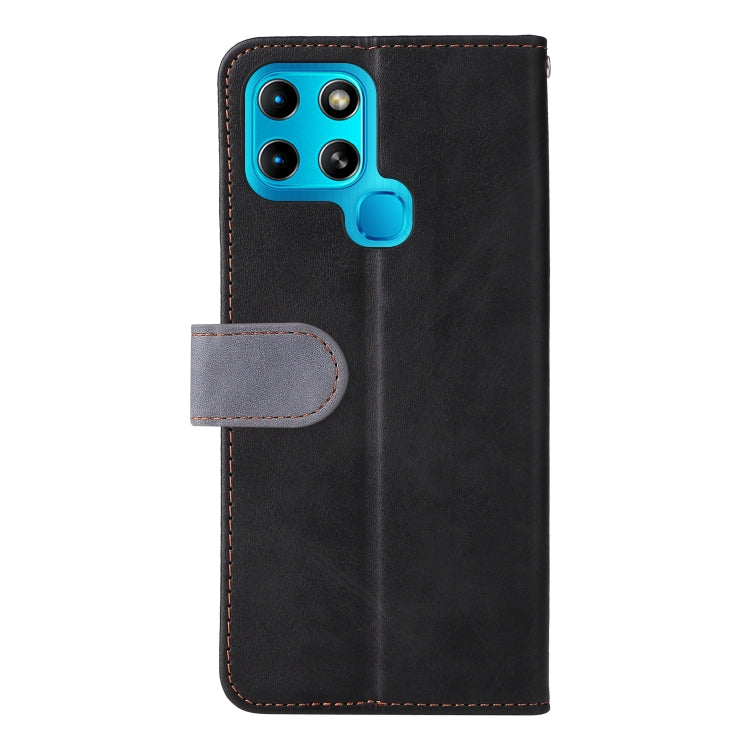 For Infinix Smart 6 Stitching-Color Horizontal Flip Leather Case