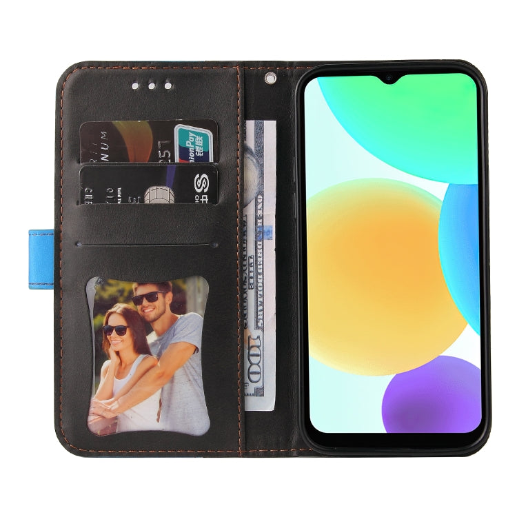 For Infinix Smart 6 Stitching-Color Horizontal Flip Leather Case