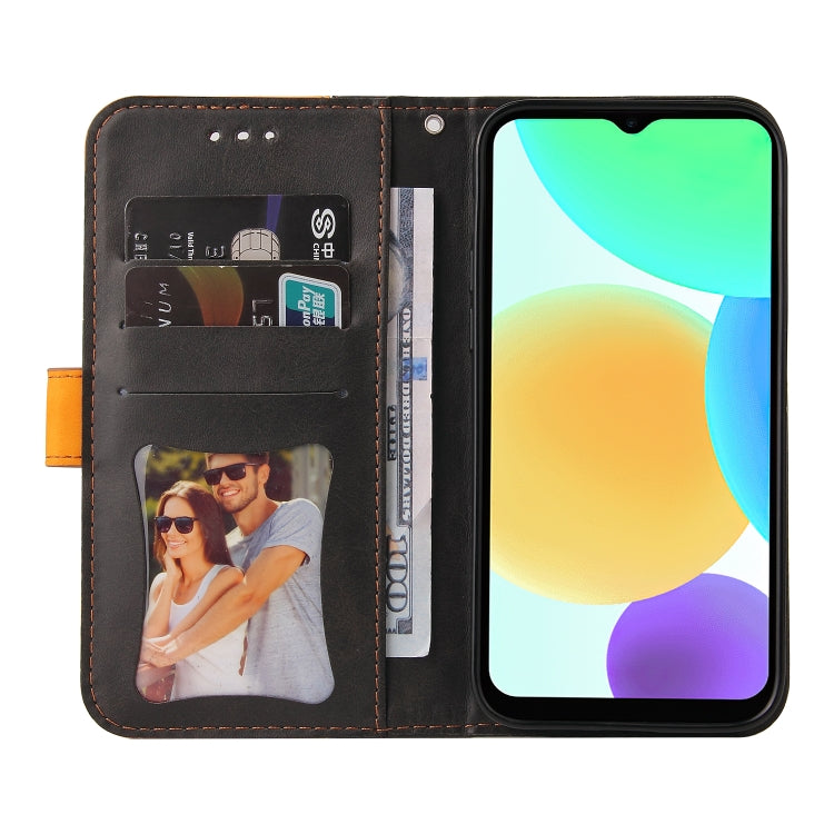 For Infinix Smart 6 Stitching-Color Horizontal Flip Leather Case