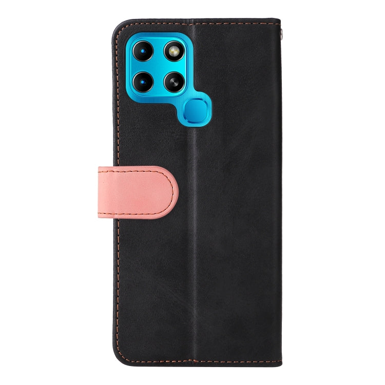 For Infinix Smart 6 Stitching-Color Horizontal Flip Leather Case