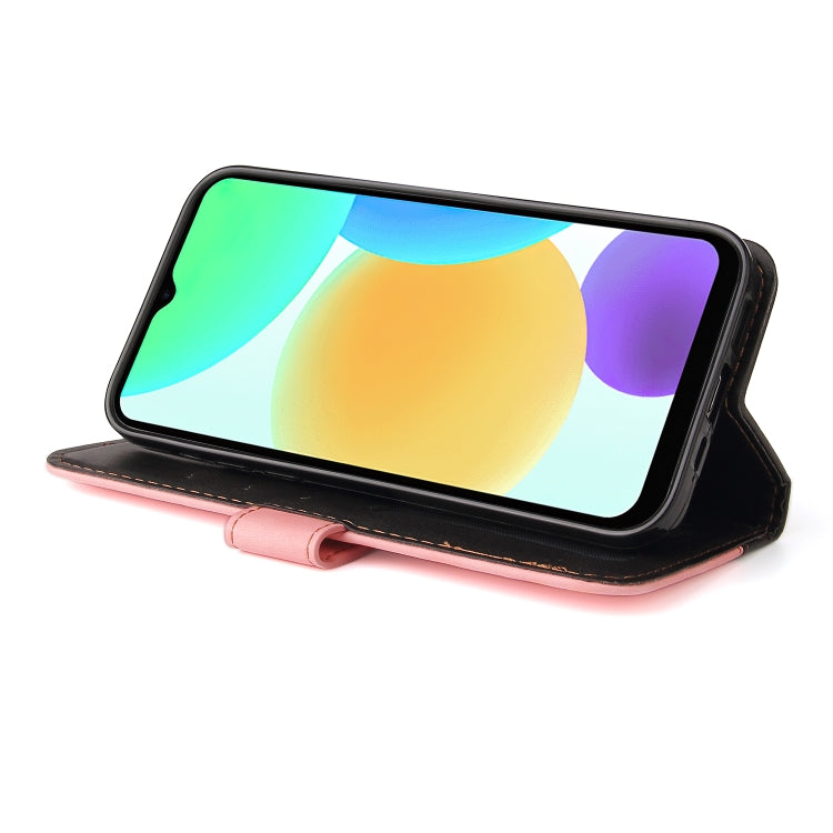 For Infinix Smart 6 Stitching-Color Horizontal Flip Leather Case
