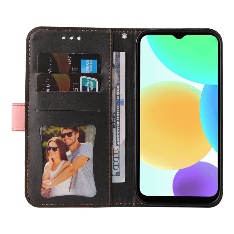 For Infinix Smart 6 Stitching-Color Horizontal Flip Leather Case