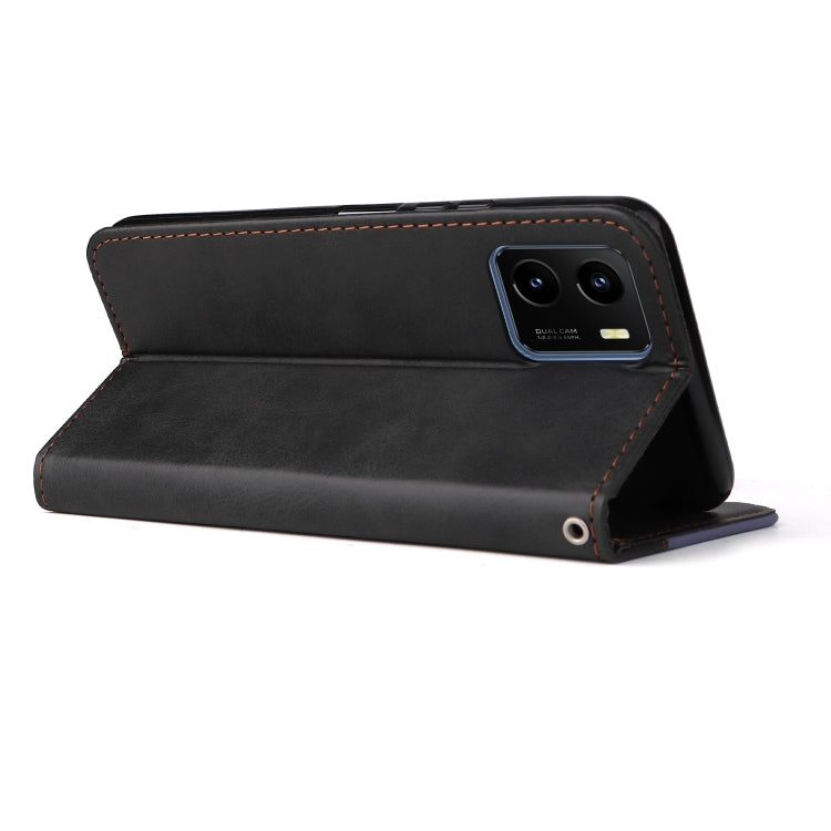 For vivo Y15S/Y15A Stitching-Color Horizontal Flip Leather Case