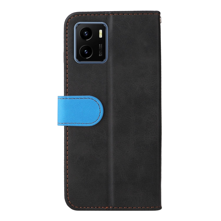 For vivo Y15S/Y15A Stitching-Color Horizontal Flip Leather Case