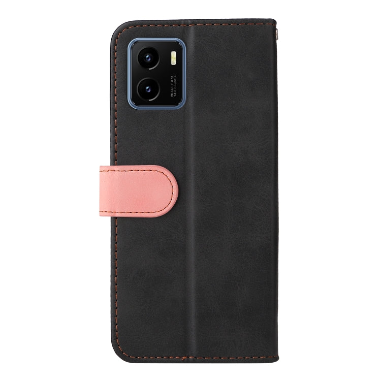 For vivo Y15S/Y15A Stitching-Color Horizontal Flip Leather Case