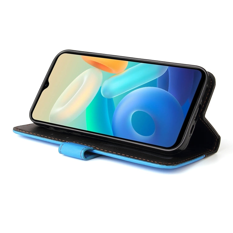 For vivo Y55S Stitching-Color Horizontal Flip Leather Case