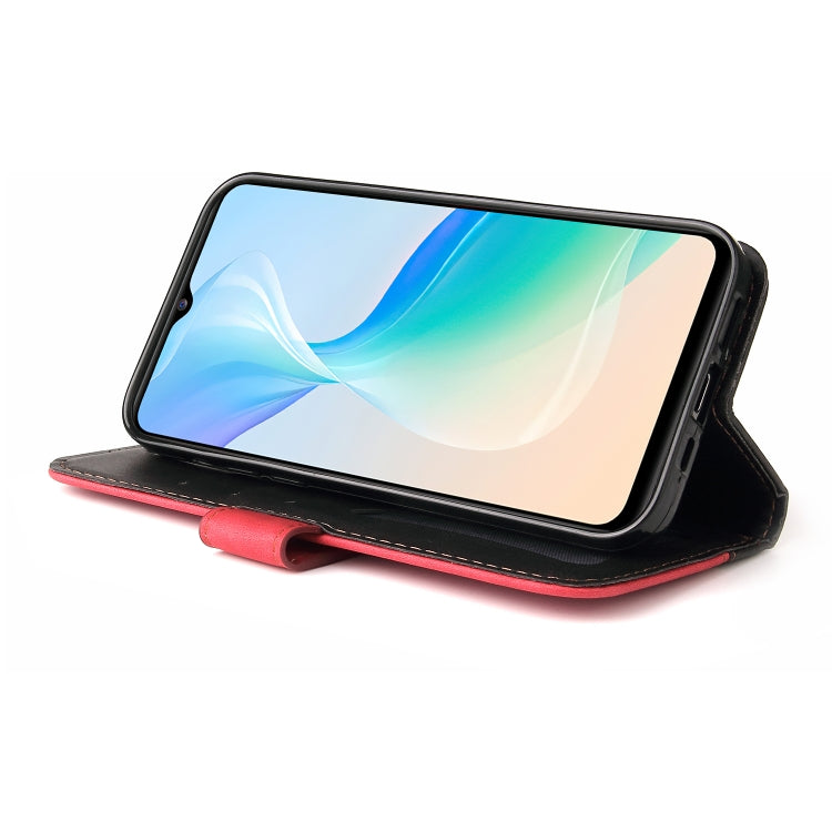 For vivo Y76 5G/Y76S Stitching-Color Horizontal Flip Leather Case