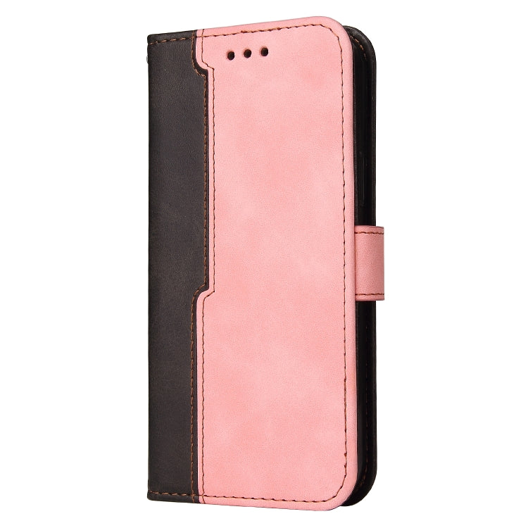 For vivo Y76 5G/Y76S Stitching-Color Horizontal Flip Leather Case