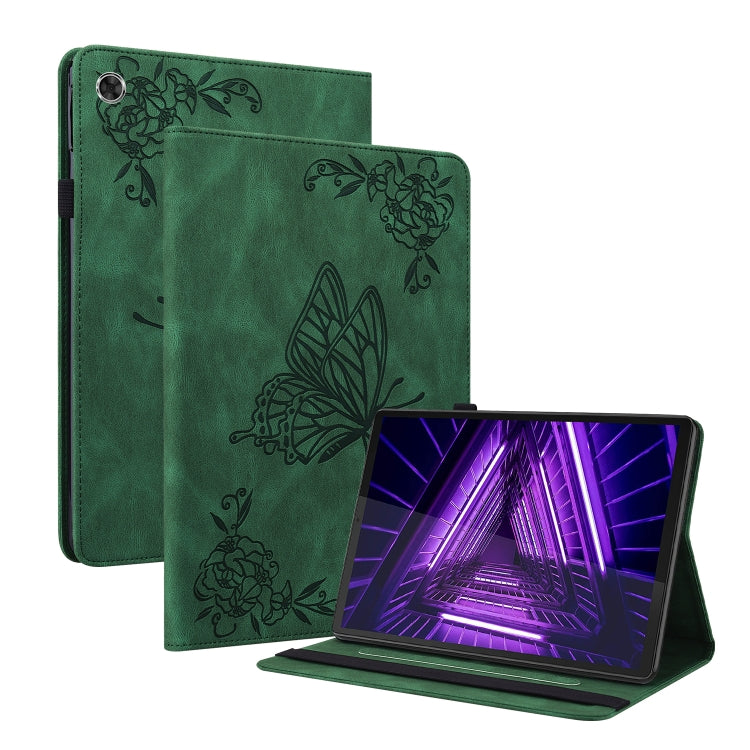 For Lenovo M10 Plus 10.3 TB-X606F/TB-X606X Butterfly Flower Embossed Leather Tablet Case