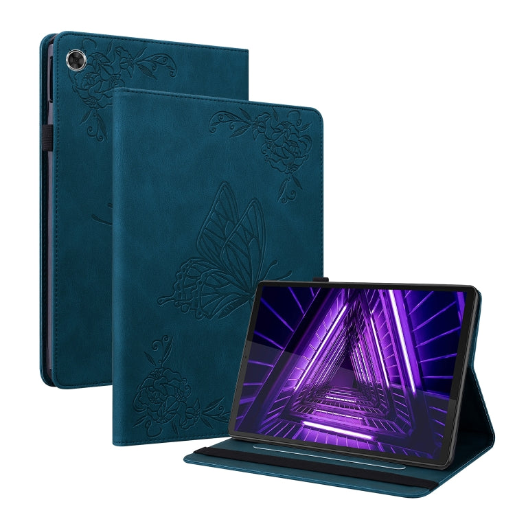 For Lenovo M10 Plus 10.3 TB-X606F/TB-X606X Butterfly Flower Embossed Leather Tablet Case