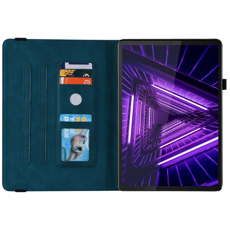 For Lenovo M10 Plus 10.3 TB-X606F/TB-X606X Butterfly Flower Embossed Leather Tablet Case