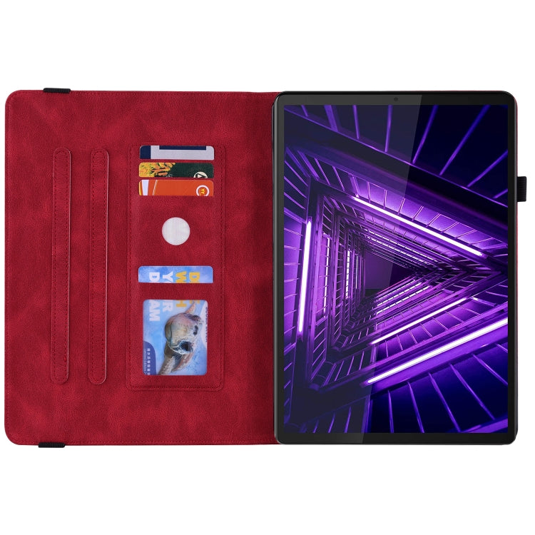 For Lenovo M10 Plus 10.3 TB-X606F/TB-X606X Butterfly Flower Embossed Leather Tablet Case
