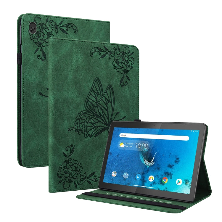 For Lenovo Tab M10 TB-X605L/X605F Butterfly Flower Embossed Leather Tablet Case