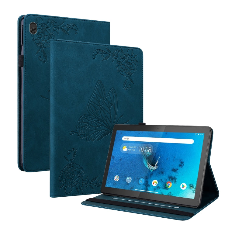 For Lenovo Tab M10 TB-X605L/X605F Butterfly Flower Embossed Leather Tablet Case