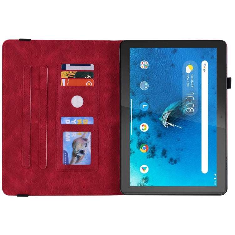 For Lenovo Tab M10 TB-X605L/X605F Butterfly Flower Embossed Leather Tablet Case