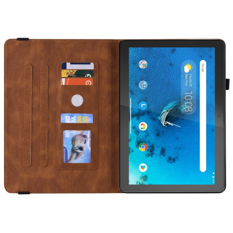 For Lenovo Tab M10 TB-X605L/X605F Butterfly Flower Embossed Leather Tablet Case