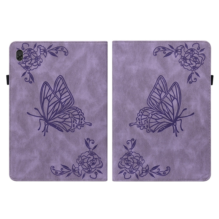 For Lenovo Tab M10 TB-X605L/X605F Butterfly Flower Embossed Leather Tablet Case