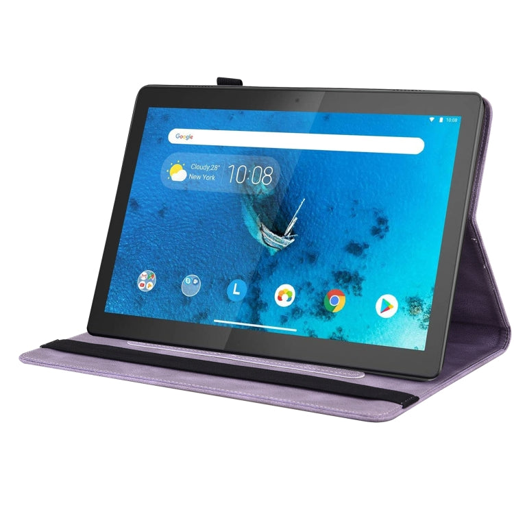 For Lenovo Tab M10 TB-X605L/X605F Butterfly Flower Embossed Leather Tablet Case