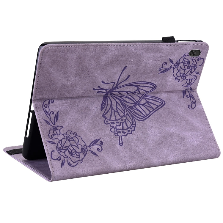 For Lenovo Tab M10 TB-X605L/X605F Butterfly Flower Embossed Leather Tablet Case