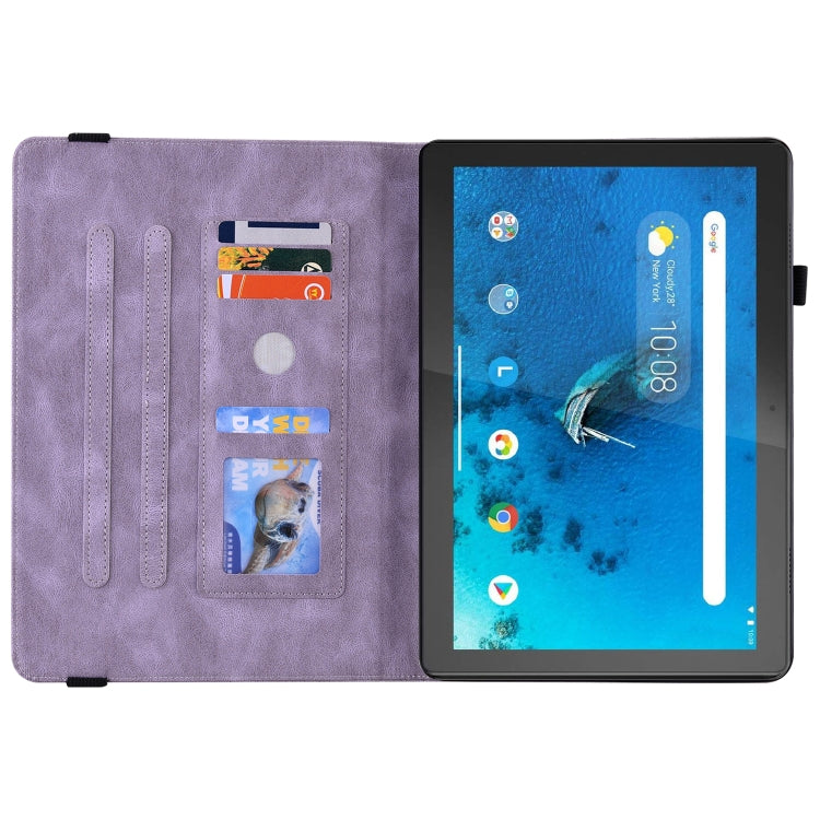 For Lenovo Tab M10 TB-X605L/X605F Butterfly Flower Embossed Leather Tablet Case