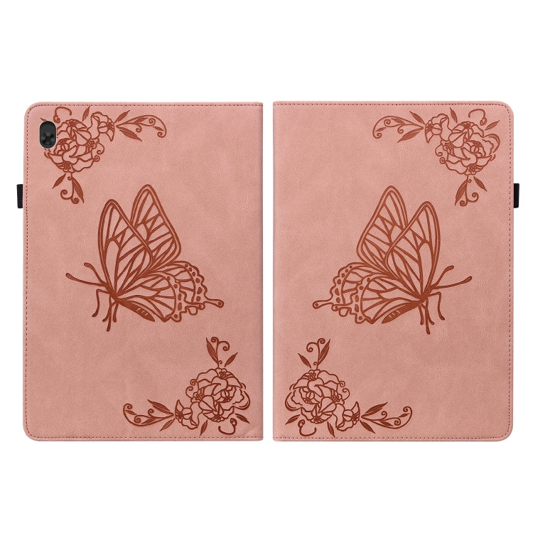 For Lenovo Tab M10 TB-X605L/X605F Butterfly Flower Embossed Leather Tablet Case