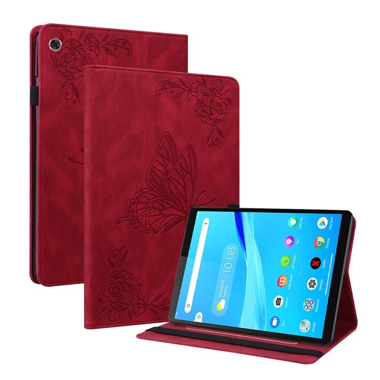 For Lenovo Tab M8 HD / M8 FHD Butterfly Flower Embossed Leather Tablet Case