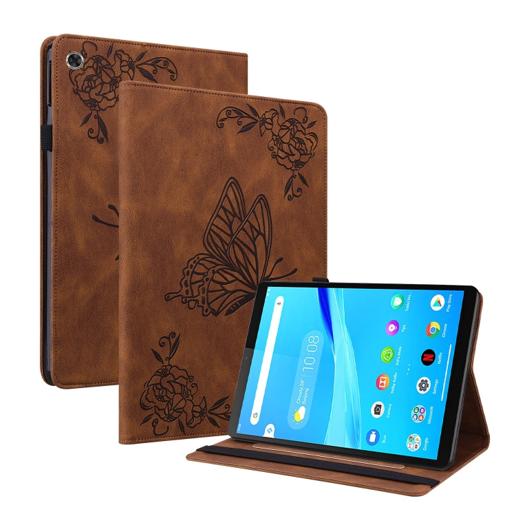 For Lenovo Tab M8 HD / M8 FHD Butterfly Flower Embossed Leather Tablet Case