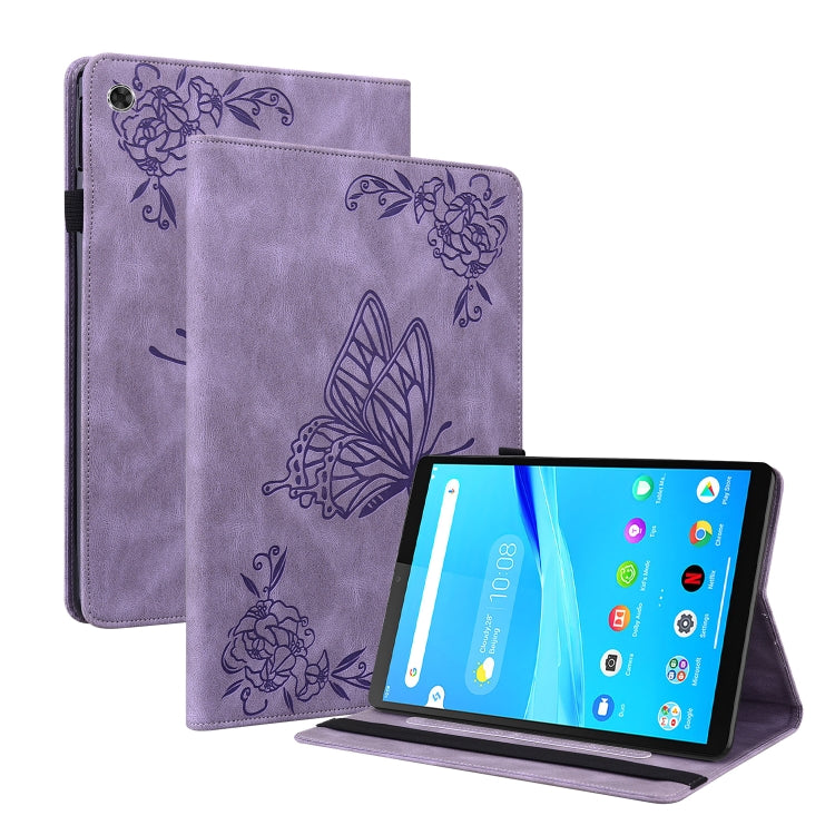 For Lenovo Tab M8 HD / M8 FHD Butterfly Flower Embossed Leather Tablet Case