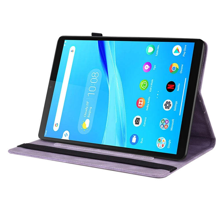 For Lenovo Tab M8 HD / M8 FHD Butterfly Flower Embossed Leather Tablet Case